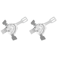 2X Nasen-CPAP-Maske mit Kopfband und Schlauch, Silikon-Gel-Kissen für Automatische CPAP- und BiPAP-Geräte, Anti-Schnarch-Nasenmaske