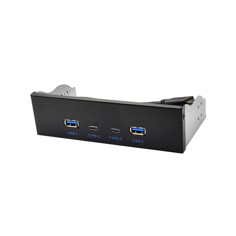 Zdjęcia - Napęd optyczny Tlily Panel NapęDu Optycznego USB3.2 TYPE-C 10 Gb/S 2X USB GEN2+2X TYPE-C 3,5-Calowy 5,25-Calowy HUB 19PIN do Portu C-Port P
