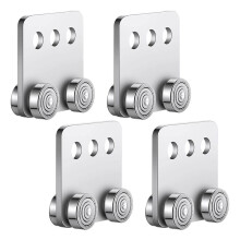 4 Stuks 4-Wielige Trolley Montage Rolwagen Stabiele Gelaste Kanaalrol voor 1-5 / 8 Inch Breed Stutkanaal