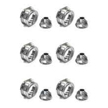 6X Replacement Stainless Steel Conical Grinder Burr Set, 48mm Spares Accessories for Saeco Magic / Royal/ Strato