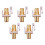 5-Pack RCA  Jack Insert Connector Socket Female Snap in Adapter Port Gold Plated Inline Coupler for Wall Plate 1