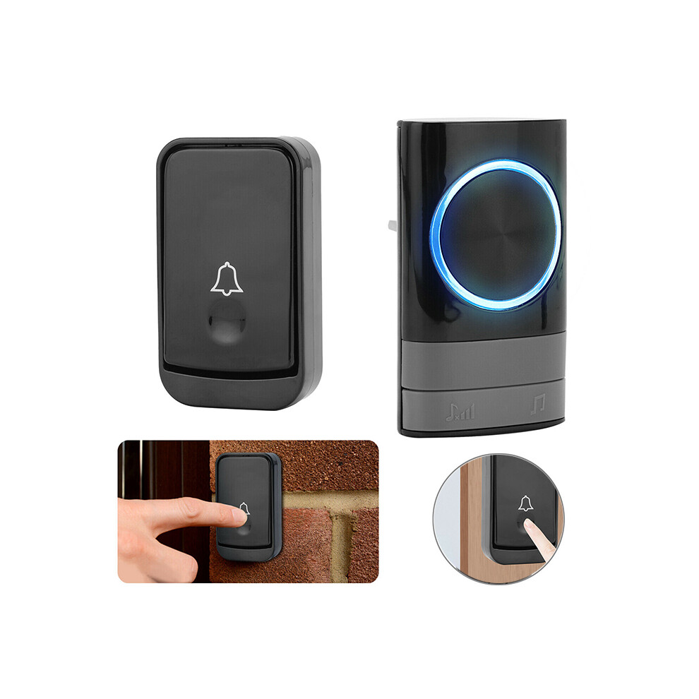 Weatherproof Wireless Doorbell Smart Home Door Chime Kit Waterproof Cordless 320997797326