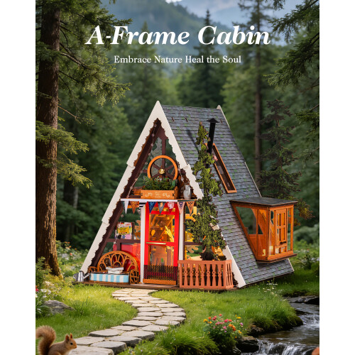 Rolife A-Frame Cabin DIY Miniature House