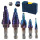 5-Piece Set of Hole-Making Drill Bits High-Speed Steel Spiral Flute Step Drill Bits Hole-Making Drill Bits 3