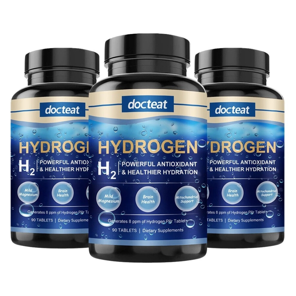 (3PCS) Molecular Hydrogen Water Tablets for Drinking Water Pure Magnesium H2 Hydrogen
