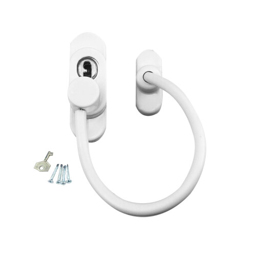 (Black) Flexible Window Door Cable Restrictor Ventilator Child Safety Security Lock 2