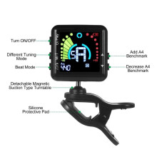 Gitarren-StimmgeräT, Wiederaufladbar, Clip--Tuner mit LCD-Farbdisplay mit Gitarren-, Ukulele-, Violin- und Chromatischen Stimmmodi
