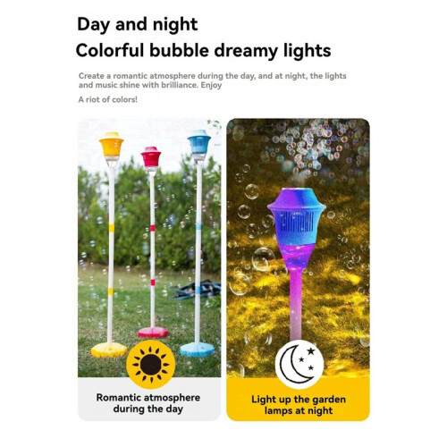 Automatic Bubble Machine with Light Vertical Bubble Machine for Birthday Outdoor Wedding Christmas Parties Red