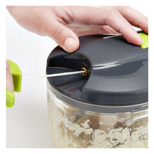 (S) Multifunctional Manual Fruit Vegetable Chopper Hand Pull Garlic Onion Meat Mincer 2
