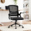 （Black）Swivel Computer Chair with Armrest  Support 1