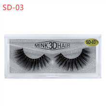 (SD-11) 1 Pair False Lashes 3D Mink Hair Soft Wispy Long Thick Eyelashes Handmade