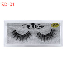 (SD-10) 1 Pair False Lashes 3D Mink Hair Soft Wispy Long Thick Eyelashes Handmade