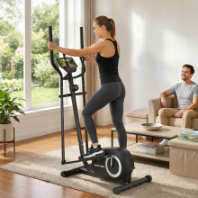 SPORTNOW Quiet Magnetic Elliptical Cross Trainer with Bluetooth