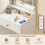 Dressing Table Set with LED Mirror, Stool 8