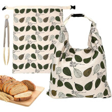 (F) 100% Beeswax Bread Bags, Reusable Beeswax Bread Bags for Freezer & Refrigerator, 43cm33cm Natural Storage Bags for Sourdough & Artisan Loaves (F)