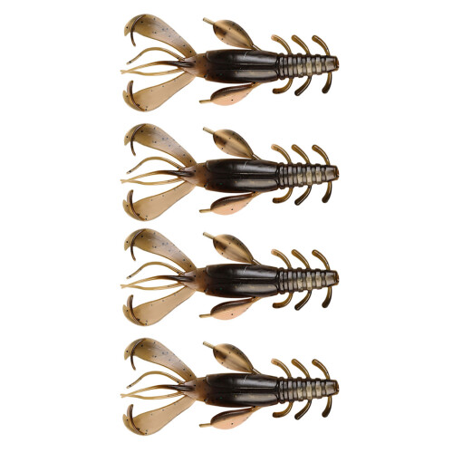 10cm 10g Soft Lure Baits Crawfish Lures Shrimp Baits Pack-brown