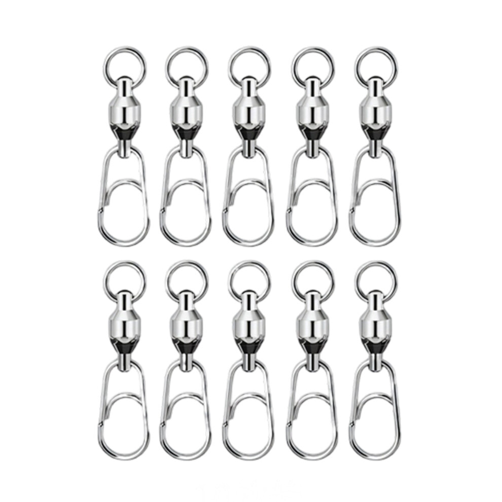 10Pcs Stainless Steel Fishing Swivels Enhances Strength And-1 7709000735884