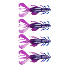 4pcs Artificial Swimbait Freshwater Saltwater Fishing-Purple