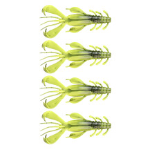 Baits Lure 10cm 10g Shrimp Swimbait Fishing Tackle 4pcs-Yellow