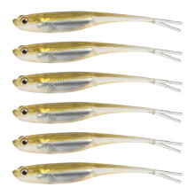 6Pcs Fork Tail Swimbaits Lures Baits Silicone-O live Green 75mm