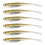 6Pcs Fork Tail Swimbaits Lures Baits Silicone-O live Green 75mm 1