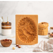 (tit) Mould Shortbread Mold Carved Wooden Gingerbread Cookie Mold Cookie Cutter Molds