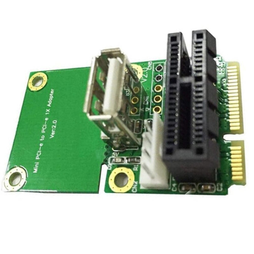 PCI-E 1X to Half/Full  PCI-E Adapter Converter  PCIe Adapter 4Pin to  Power Cable for WindowsXP/7/8/10 2