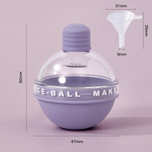 (Pink) Light Bulbs Ice Molds Ball Maker for Whiskey Ice Mold Silicone Ice Cube+Funnel