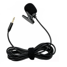 Lavalier Litenrophone Mic Stereo Audio  Wired Mic 3,5 mm Plugg för Högtalartolk