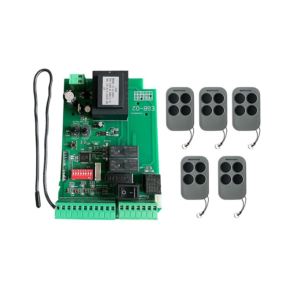Photos - Printer Part Jojomino AC220 Automatic Sliding Gate Motor Control Board +5 Remote Control for Sliding Gate Opener Access Control System