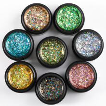 (A538) ROSALIND 5ML Shiny Glitter Nail Polish Nail Art UV LED Gel Hybrid Varnish