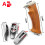 (A) DIY Knife Handle Material: Wooden Grip with Metal Fixed Head for Custom Projects 4