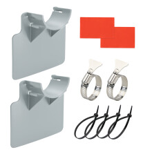 (Black Set) Swimming Pool Pipe Holders Plastic Above Ground Stainless Steel Hose Clamps for Preventing Pipes Sagging Accessory