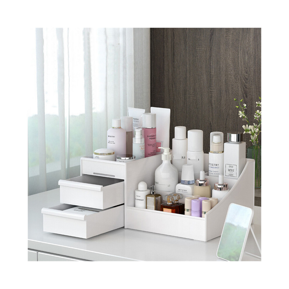 (Pink) Drawer Type Cosmetic Storage Box Desktop Multi-Layer Rack Multi-Compartment Organzier Pink 320997826019