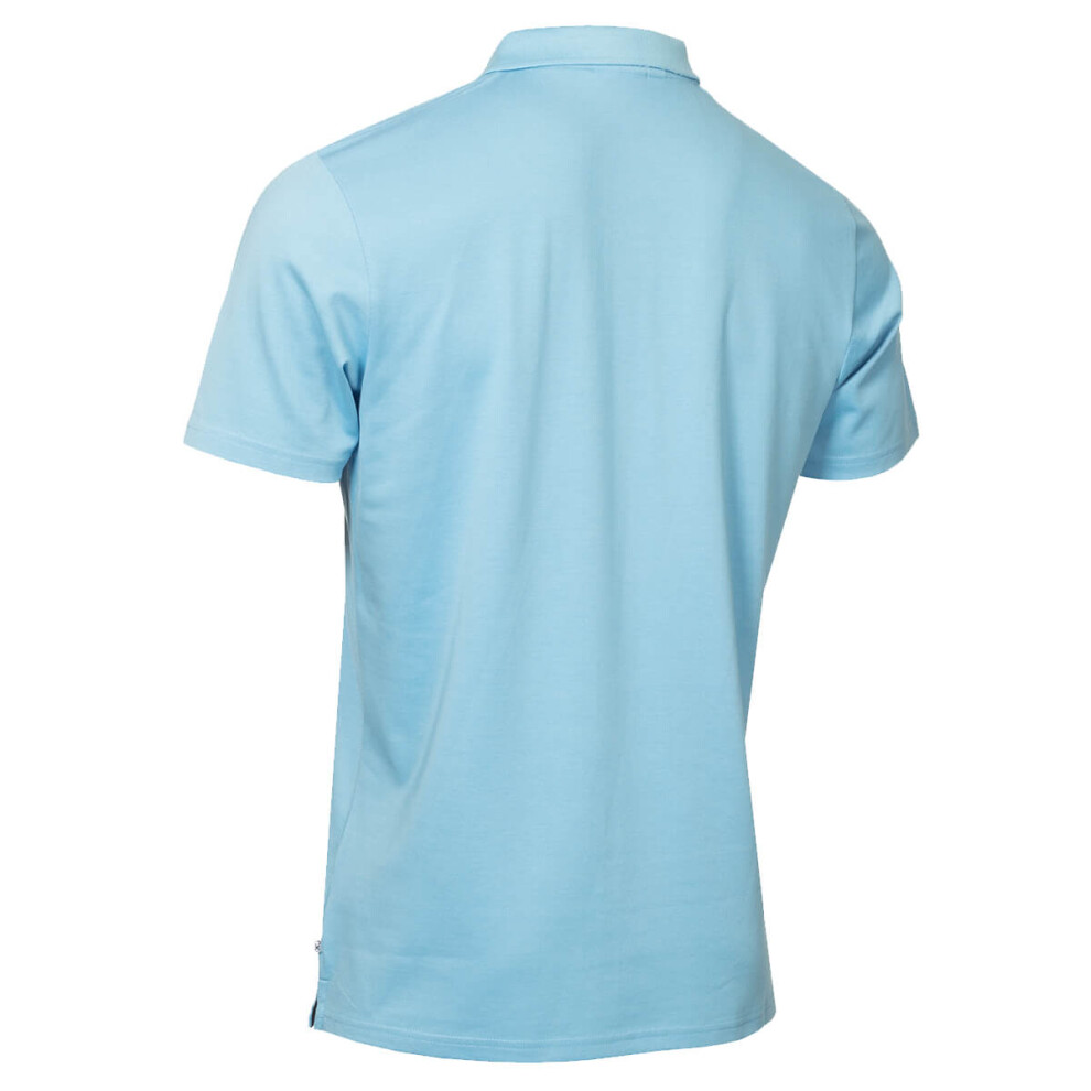 Calvin Klein (S, Boysenberry Blue) Mens Parker Moisture Wicking Lighweight Golf Polo Shirt