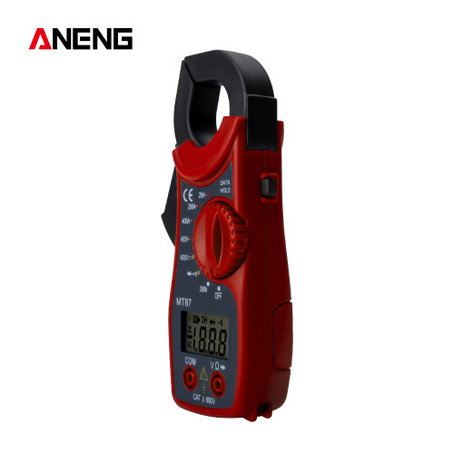 (yellow) Mini DC/AC Earth Current Clamp Meter MT-87 Digital Multimeter Voltage Tester Ammeter 2