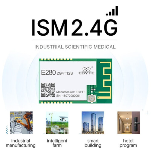 EBYTE E280-2G4T12S 2.4G LoRa Wireless Module SX1280 12dBm RF UART Support LoRa FLRC GFSK Long Distance 3Km Transceiver 2