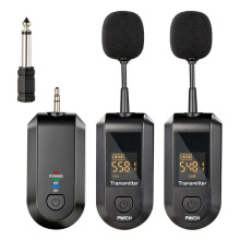 2.4G Wireless Lavalier Microphone Headset Kit with LED Digital Display 160ft Range for PA System,Voice Amplifier