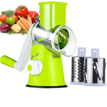 Roterende Kaasrasp, Speed Kitchen Handmatige Ronde Mandoline Snijder met 2 Trommelmessen B