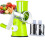 Râpe à Fromage Rotative, Râpe-Mandoline Manuelle Speed Kitchen avec 2 Lames de Tambour B 1