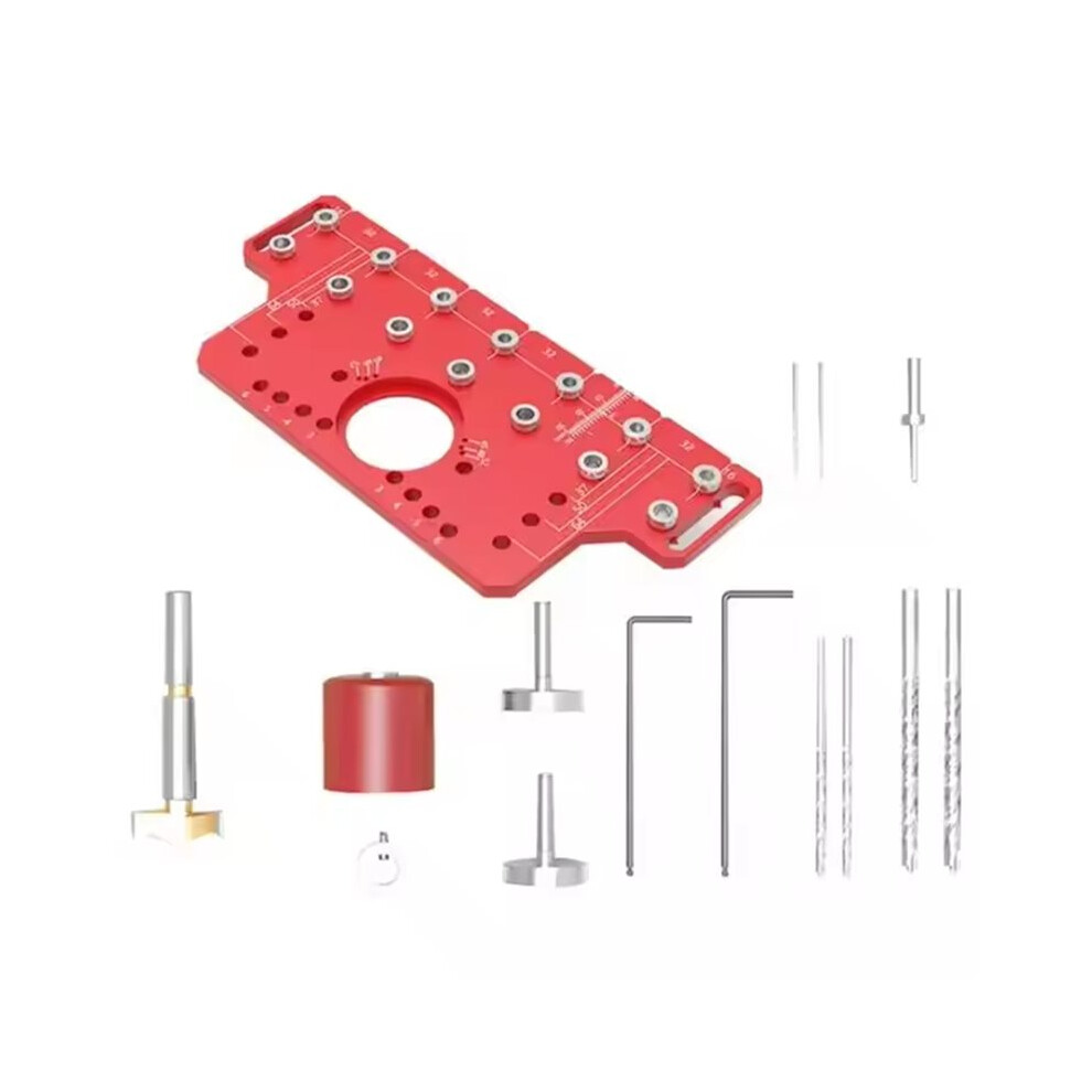 Photos - Furniture Hardware Jojomino Aluminum Alloy Cabinet Hinge Jig Set Professional Drilling Guide for Woodworking DIY 