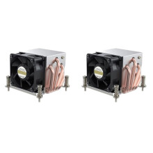 2X Refroidisseur LGA2011-R63 150 W pour Radiateur LGA 2011 2U 4 Caloducs LGA2011 Carré 80 mm X 80 mm