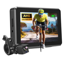 CaméRa de Recul 1080P pour VéLo avec ÉCran 4,3 Pouces, RéTroviseur de VéLo à Vision Nocturne pour VéLos ÉLectriques, VTT et VéLos de Route