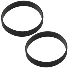 2X Bande de la poignet Bracelet en silicone en caoutchouc a la mode elastique - Noir