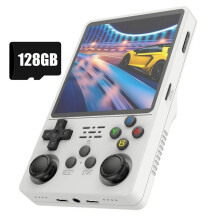 R36S PIUS Handheld Game Console 128GB 4inch IPS Screen Video Game Console Dual 3D Joystick Supports 10+ Simulators A