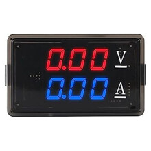 DC0-100V 10A LED Digital Voltmetro Amperometro Auto Motocicli Tensione Corrente Misuratore Rilevatori Tester Facile da Usare, Rosso+Blu