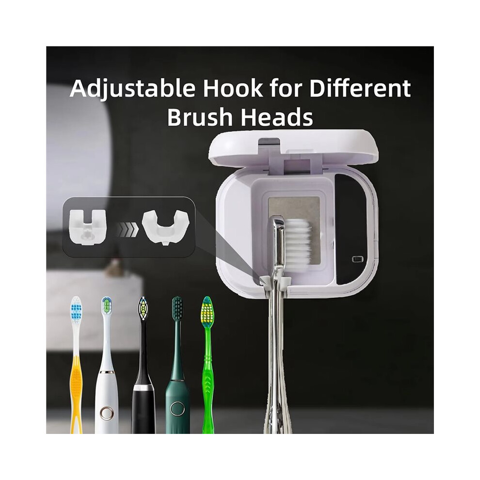 Rechargeable Portable Uv Toothbrush Sterilizer Screen Display Wall Mounted Disinfector Sanitizing Case Light 4713131912086