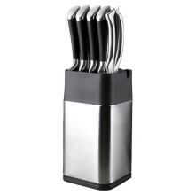 Multifun Stainless Steel Standing Knife Holder for 1-10pcs Kitchen Knife with Sharpening  and Scissors Socket Block