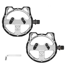 MEROCA Bicycle Pedal Panda Shape 1 Bearing Aluminum Alloy Folding Bike Pedal Non-Slip MTB Road Bike Pedal
