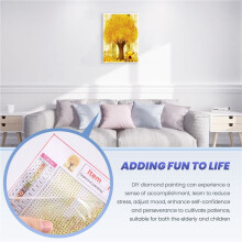 30X40 Cm Rond Complet Forage Arbre de Fortune Arbre de la Fortune Diamant Peinture Diamant Peinture DéCoration Murale